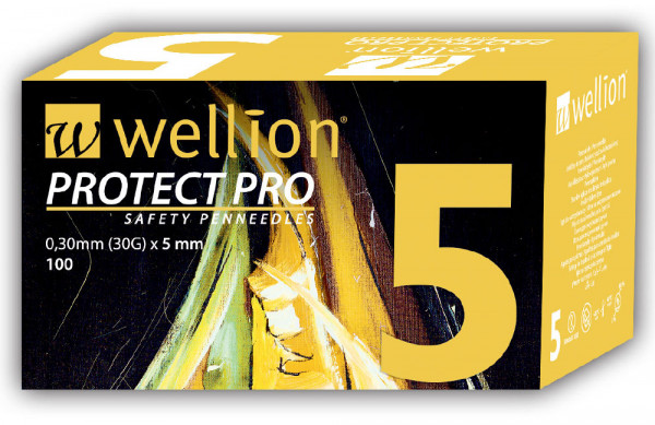 Wellion PROTECT PRO Safety Pennnadeln 5mm