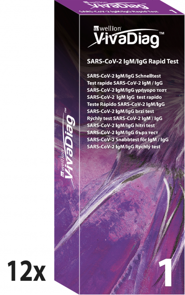 Wellion SARS-CoV-2 Ab IgM/IgG Antikörper Blut-Schnelltest Einzel-Packung VPE12