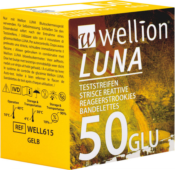 Wellion LUNA Blutzuckerteststreifen 50 Stück