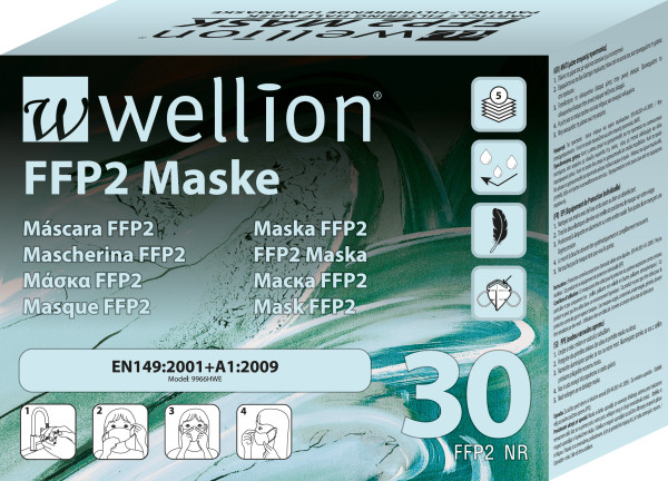 Wellion FFP2 Maske (30Stk pro Packung)